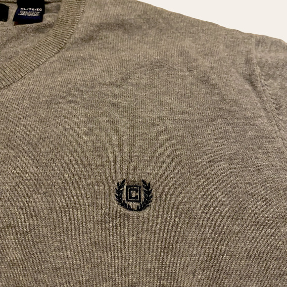 Chaps Men’s Charcoal Gray Knit Sweater - Picture 4 of 4